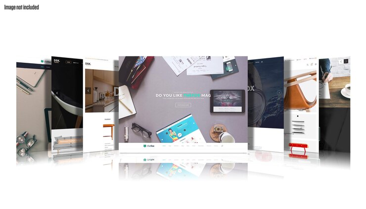 PSD web theme mockup