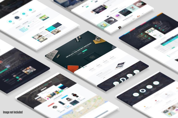 PSD web themes mockup