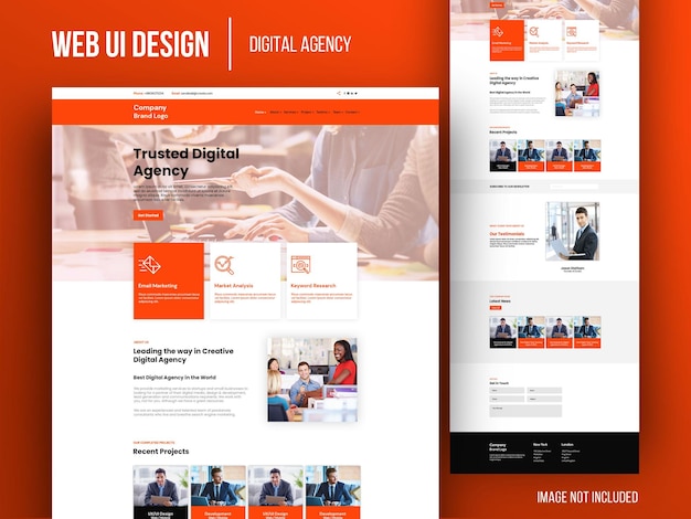 PSD web ui digital agency