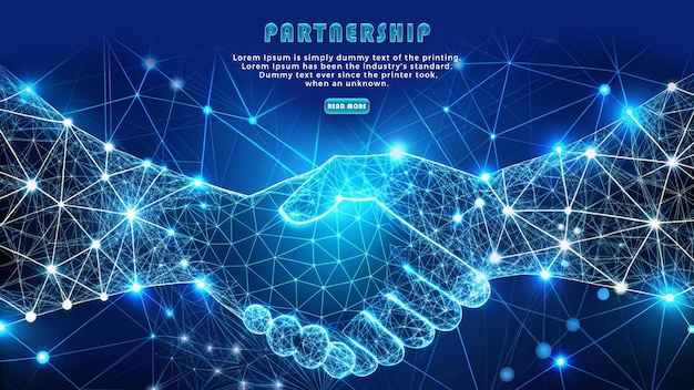 webbanner Bedrijfspartnerschapsconcept achtergrondontwerp