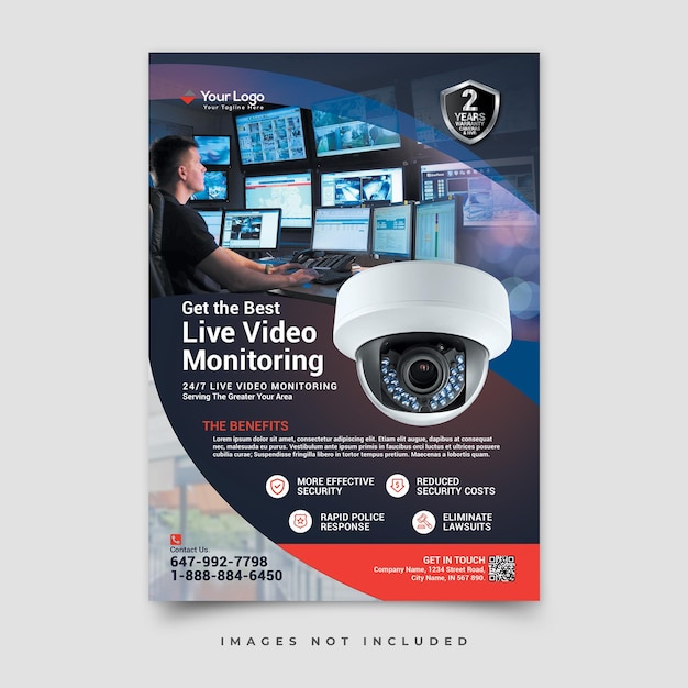 PSD webcam security security cctv services poster
