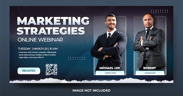 Webinar banner marketing evento social media post feed