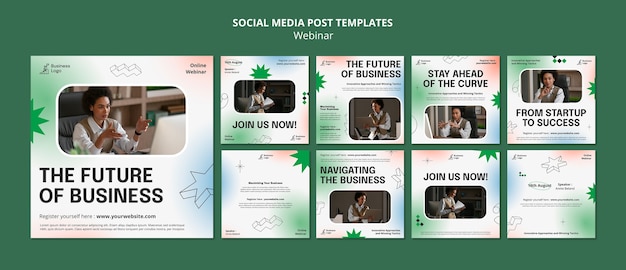 PSD webinar conference  instagram posts