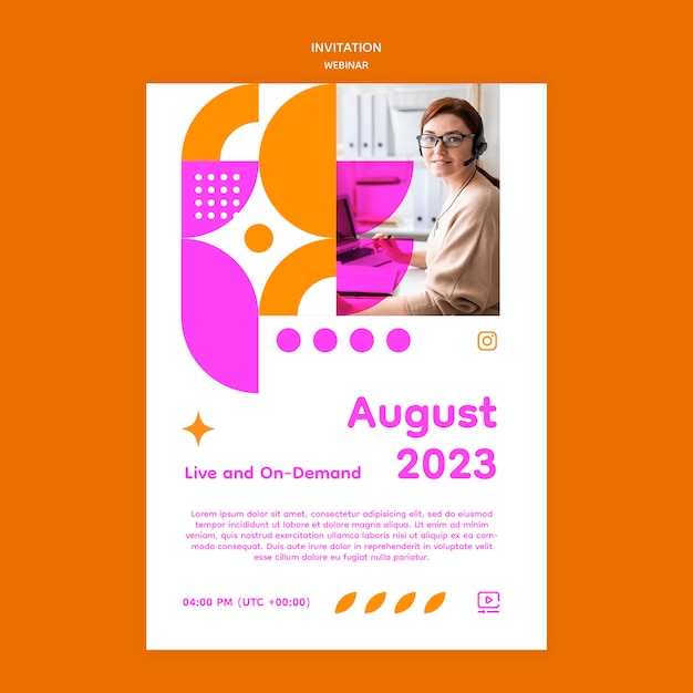 Webinar conference invitation template