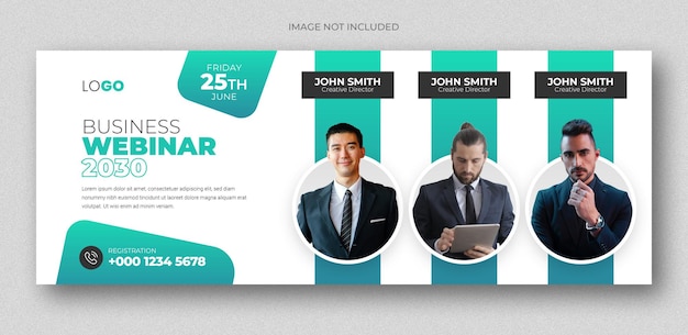 PSD webinar conference social media facebook cover template