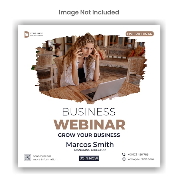 PSD webinar conference social media or instagram post template