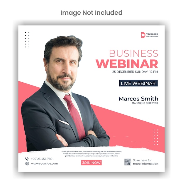 Webinar conference social media or instagram post template