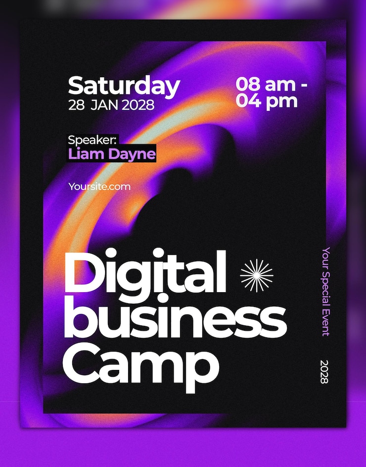 PSD webinar corporation event flyer poster