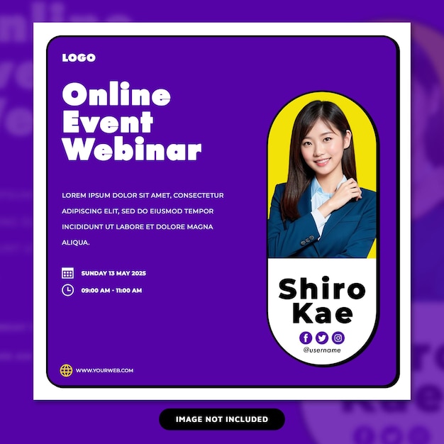 webinar instagram post-sjabloon