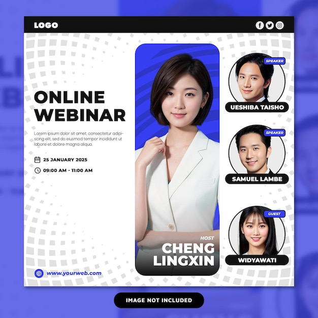 PSD webinar instagram post template