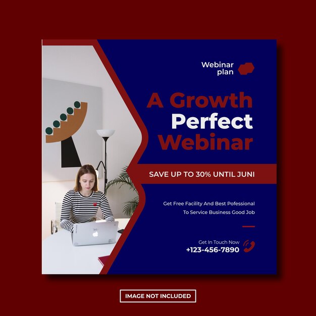 Webinar plan instagram post social media template