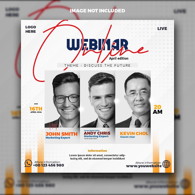 PSD webinar social media template with the theme of progress