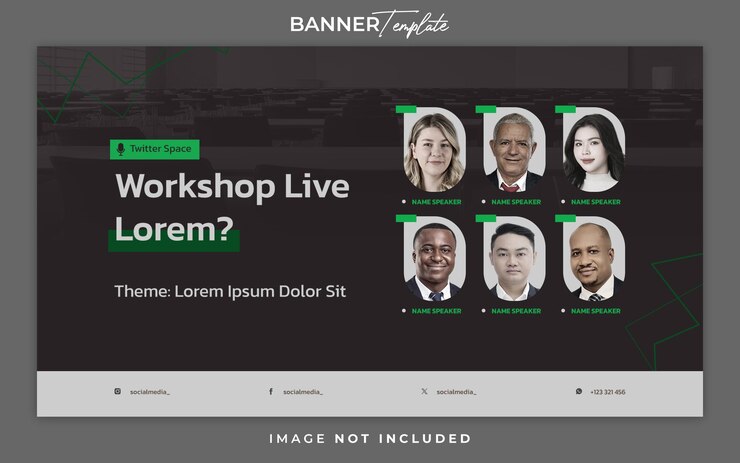 PSD webinar workshop social media banner template