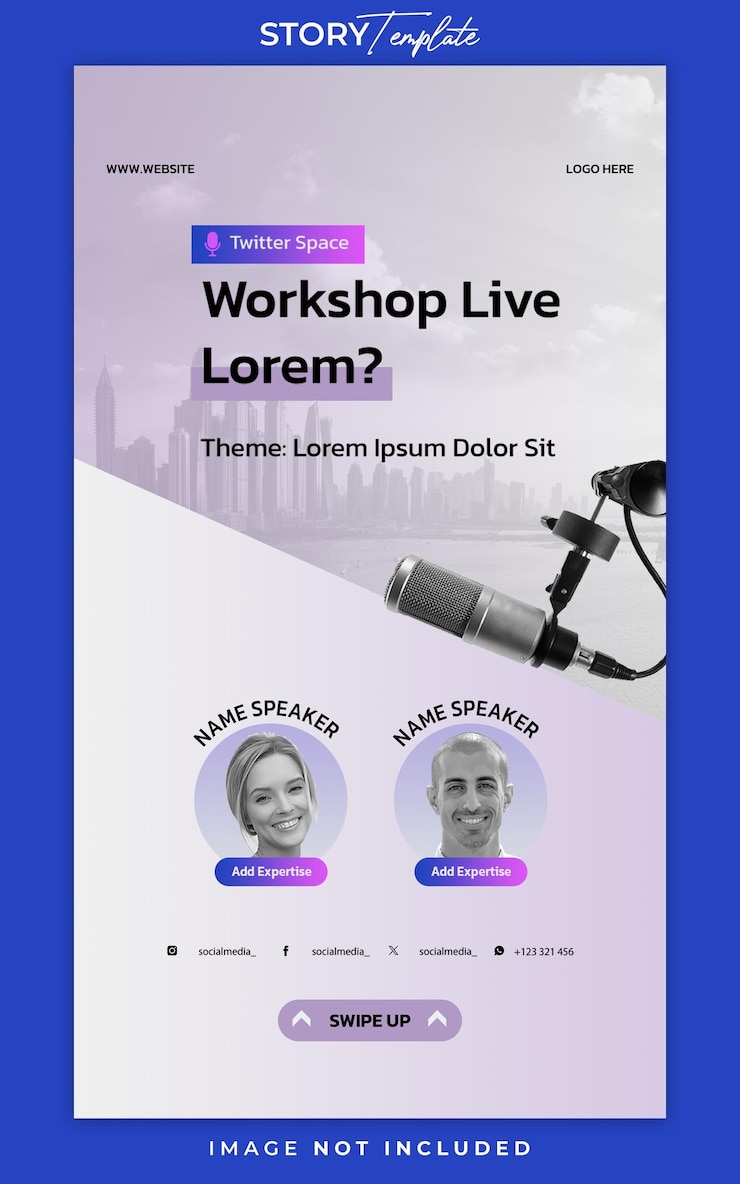 PSD webinar workshop social media story template