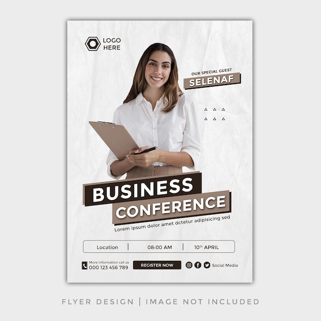 PSD webiner business conference flyer template design o poster webiner business 5