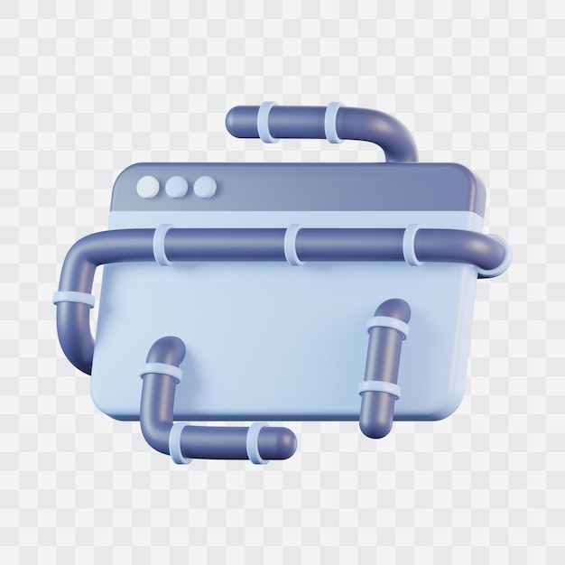 PSD webmalware 3d icon