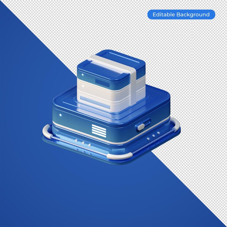 PSD webserver 3d-illustratie