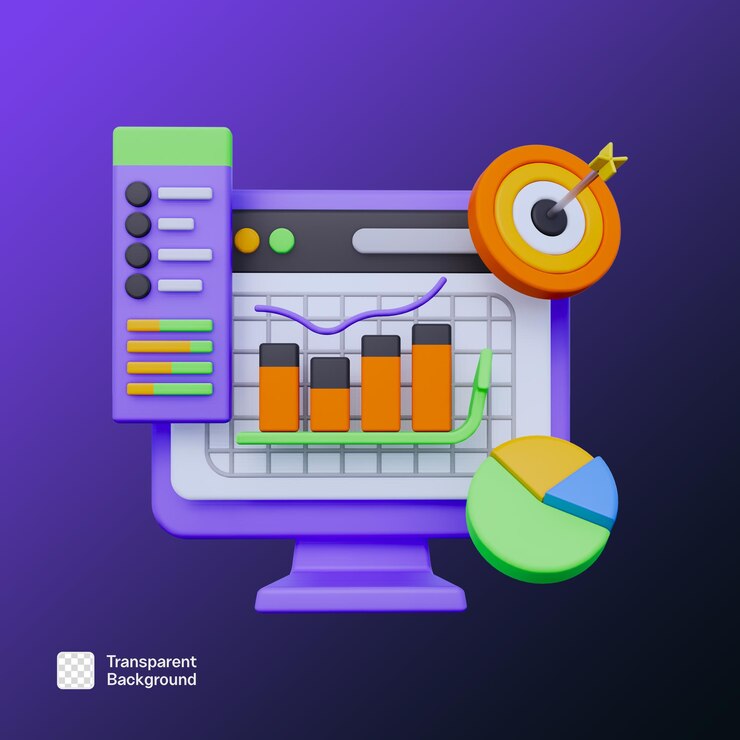 PSD website 3d icon illustration png template