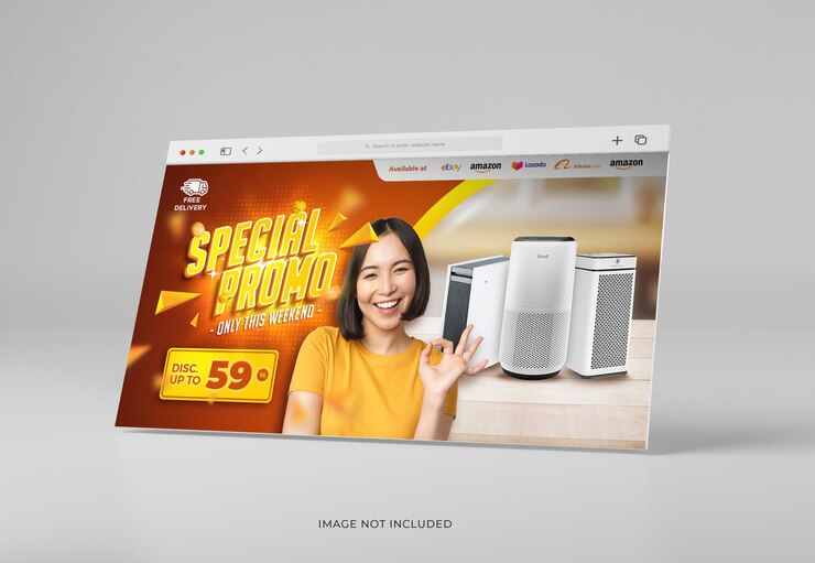 PSD website banner promo for ecommerce