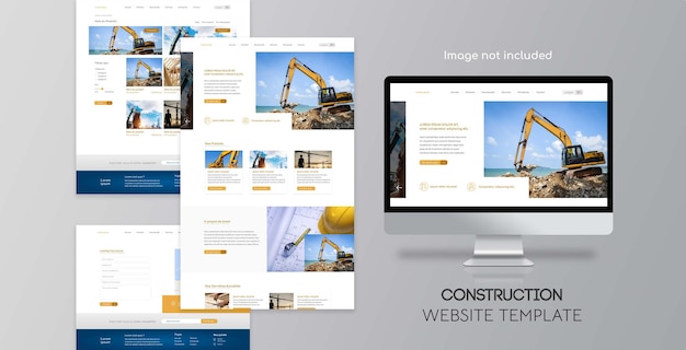 Website design for your construction business Free Psd