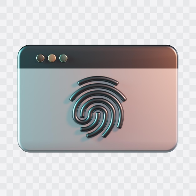Website Fingerprint 3D Icon
