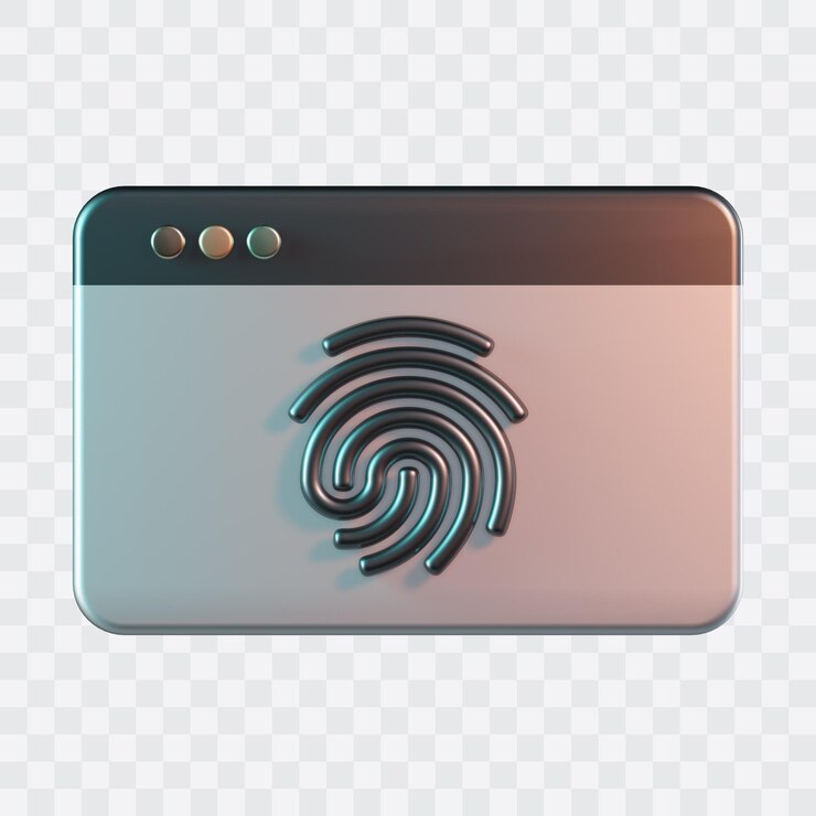 PSD website fingerprint 3d icon