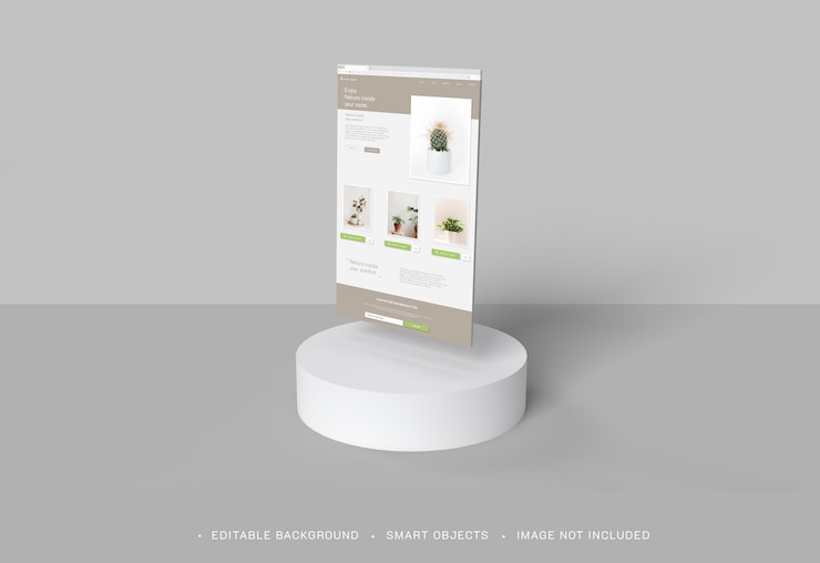 PSD website landing page mockup