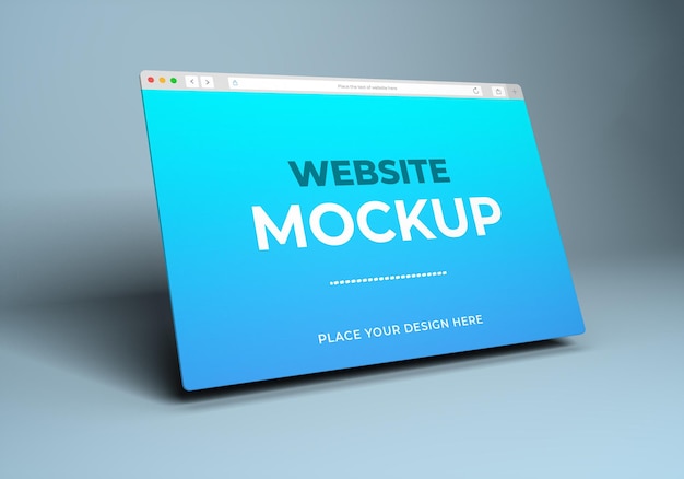 PSD website mockup template