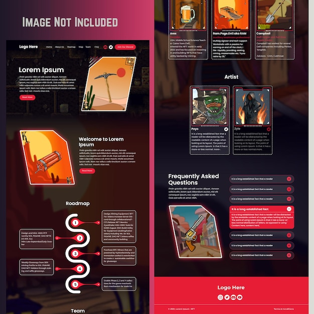 PSD website nft psd template