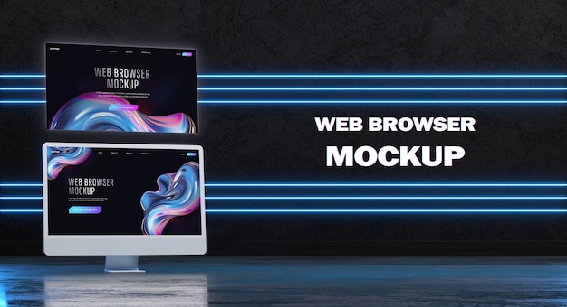 PSD website presentation mockup design