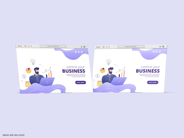website screen mockup