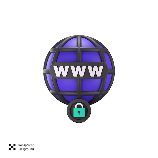 Website security 3d icon