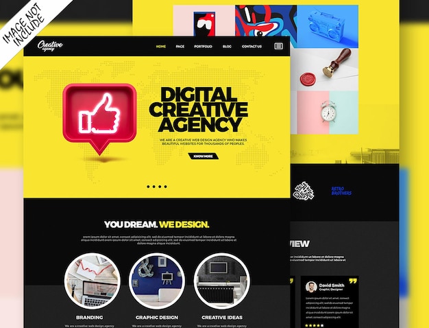 PSD website sjabloon ontwerp