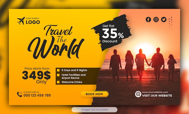 PSD a website for a travel company