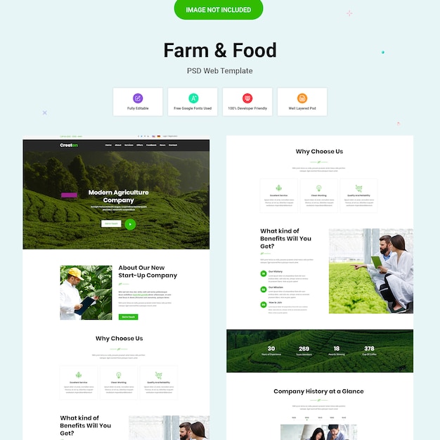 Websjabloon farm & food