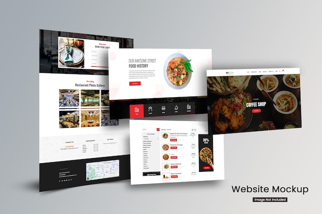 Websjabloon met mockup van bestemmingspagina