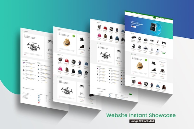 Websjabloon met mockup van bestemmingspagina