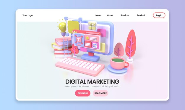 Webudvikling til UI UX-designkoncept illustration Landing page skabelon forretningsidé baggrund