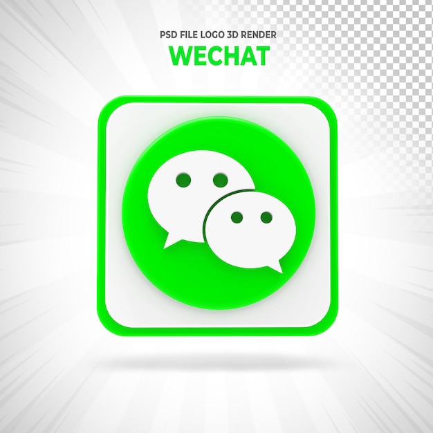 Wechat Logo Social Media Style Renderowanie 3d