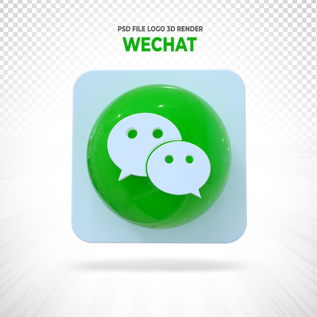 Логотип wechat sosial media 3d balloon