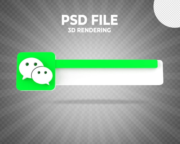 Wechat terzo banner inferiore in stile di rendering 3d