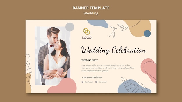 PSD wedding banner template theme