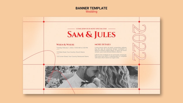 PSD wedding banner template