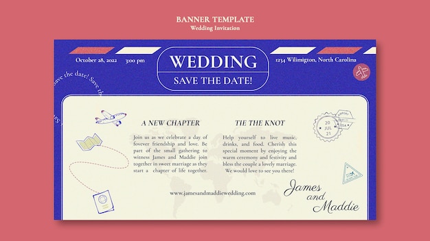 PSD wedding banner template