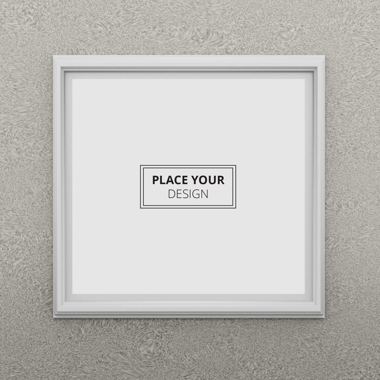 PSD wedding beautiful interior wall photo frame mockup