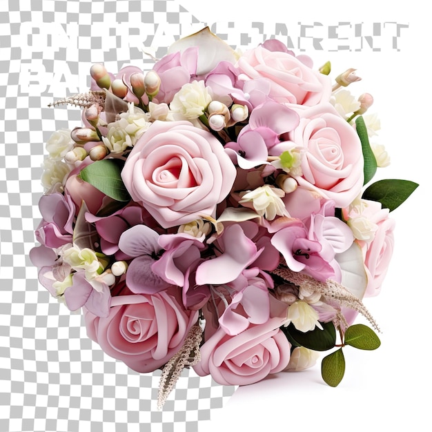 PSD 結婚式の花束 透明な背景に隔離された花束