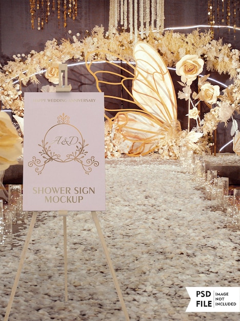 Wedding bridal banner mockup