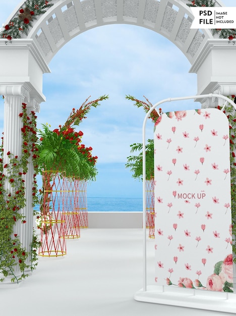 wedding bridal banner mockup