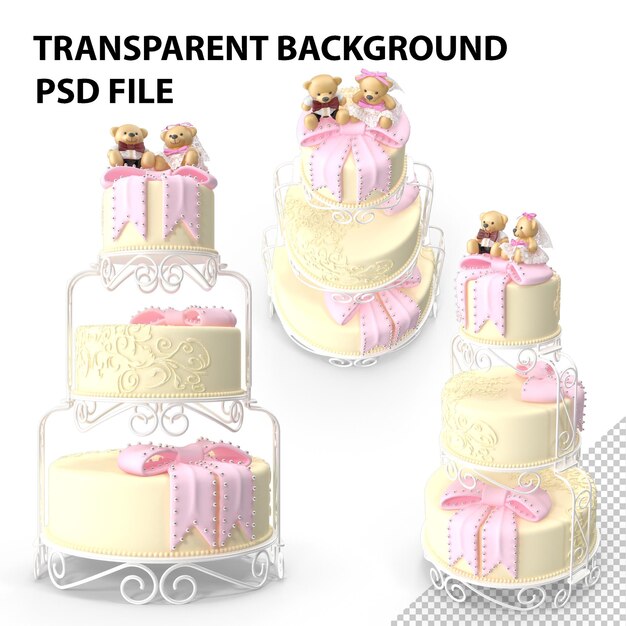 PSD wedding cake png