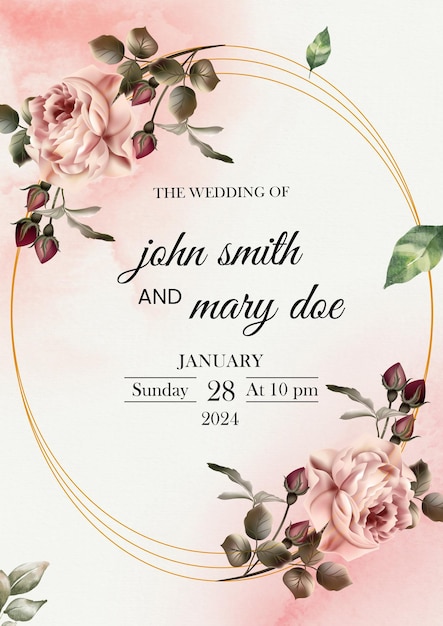 Wedding Card Design sjabloon